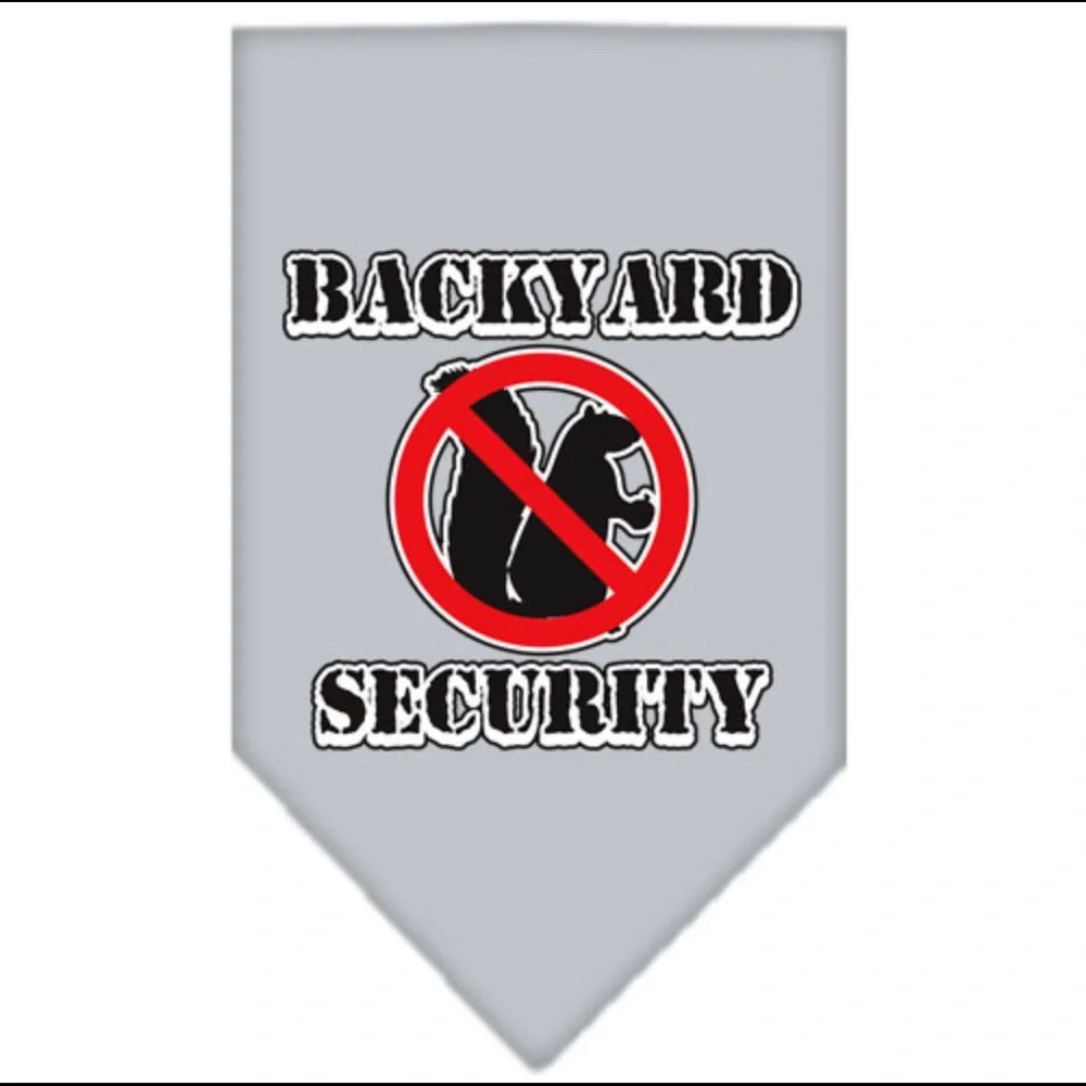 Backyard Security Pet Dog Bandana Small Large